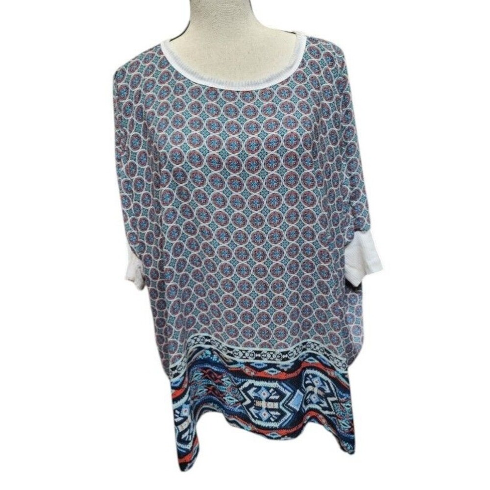 Bobeau Boho Top Size Medium Artsy Oversized